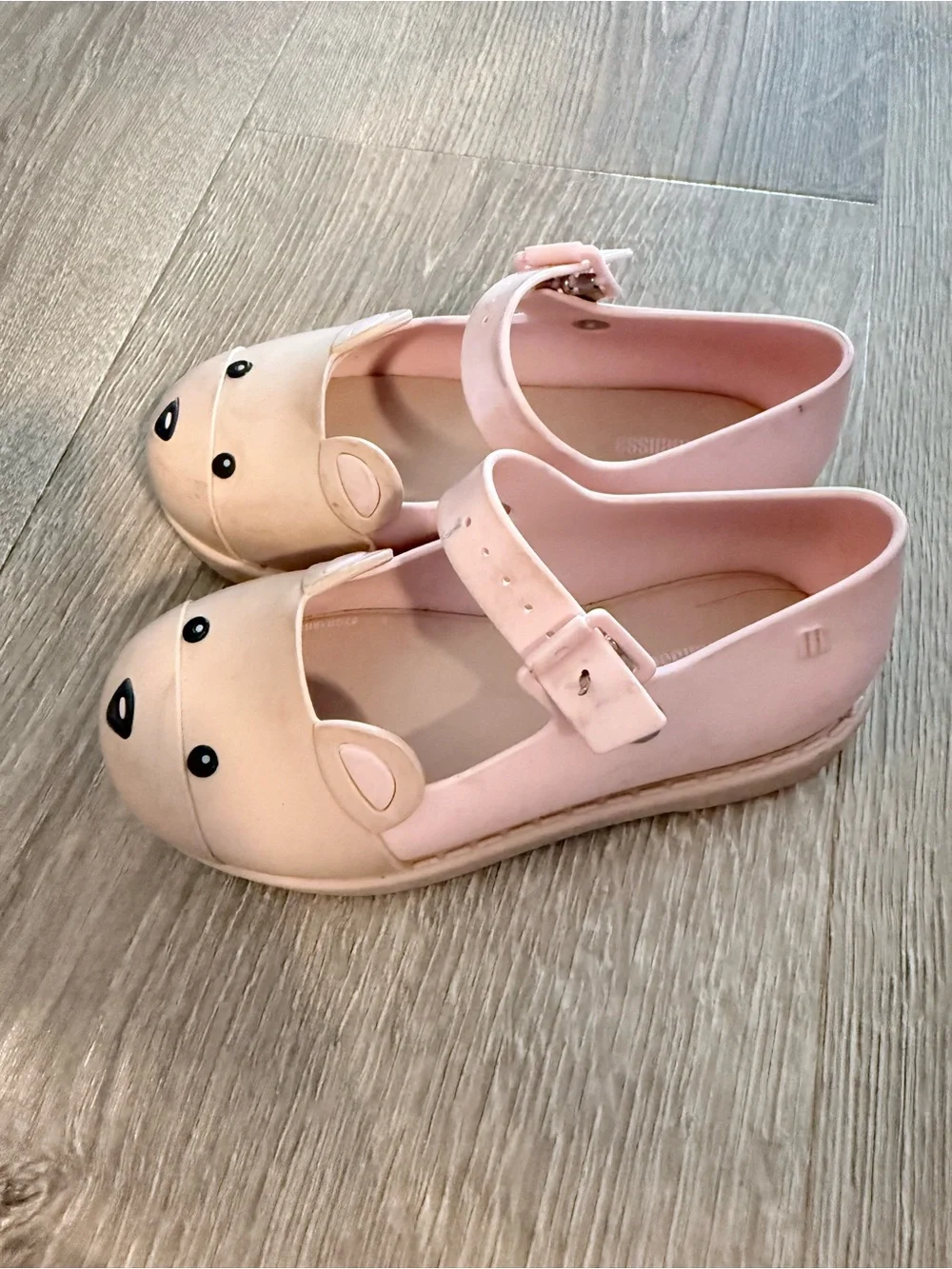 Girls' Pink Bear Mary Jane Shoes mini melissa